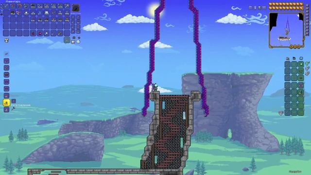 Гайд о том как построить замок на облаке в игре Terraria