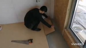 пробковый замковый пол. укладка пробки