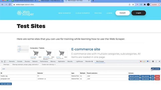WebScraper.io: Scrape Unique Individual Page Elements Then Export For Sheets Genie