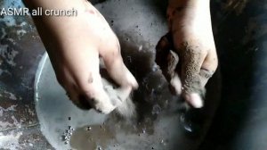 ASMR concrete sand cement crumbling in water 💧💧💧😍😍😍
