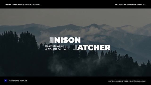 Minimal Lower Thirds | Adobe Premiere Pro Template смотреть онлайн