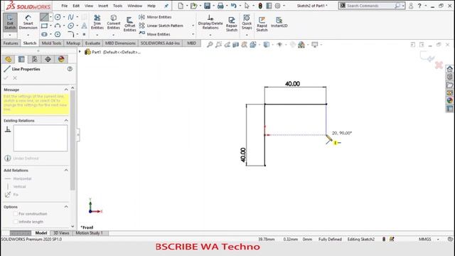 Beginner Solid works Practice | Exercise No. 16 | Corner Rectangle  | Midpoint line | Extruded Boss