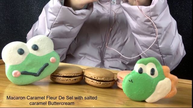 ASMR MACARONS ANIMAL MACARON  SOFT CRUNCH EATING SOUNDS NO TALKING  WITH FRIENDS