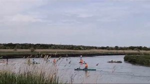 Начало сплава на сапбордах река Егорлык.