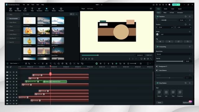 MOTION GRAPHICS PHOTOGRAPHY INTRO WITH DRAWING TOOLS  FILMORA 13.2 NEWEST FEATURE