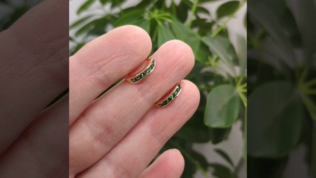 Сережки зеленые, замок-конго, Xuping 19 BYN Доставка по БЕЛАРУСИ смотреть онлайн