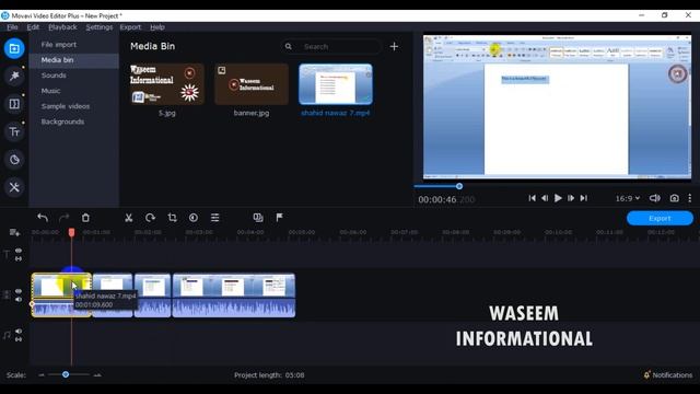 7 Video Editing Expert bany in 20 minutes | Waseem Informational | Movavi Video Editing | смотреть онлайн