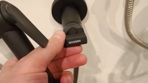 Bossini E34003B00073015 SINGLE LEVER MIXER SET, PALOMA-FLAT, CROMOLUX HOSE CM 125, MATT BLACK, BOX