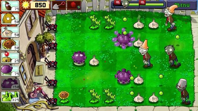 Pvz: Pincer Movement against Buckerhead Zombie (Gloom-Shroom & Threepeater)