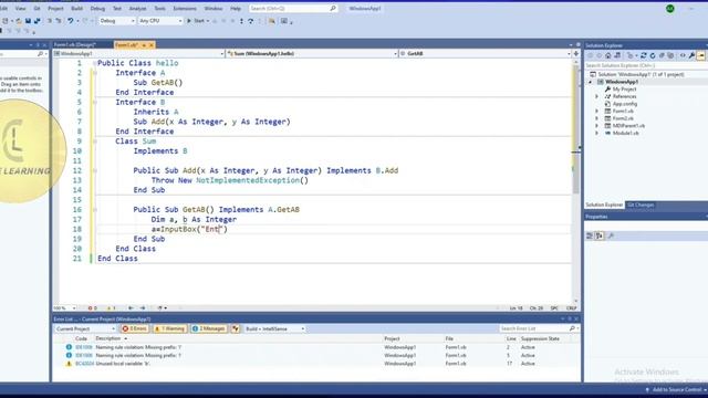 VB.NET | interface #4 | CodeLearning