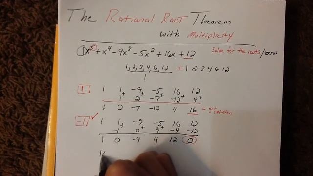 Rational Root Theorem with Multiplicity