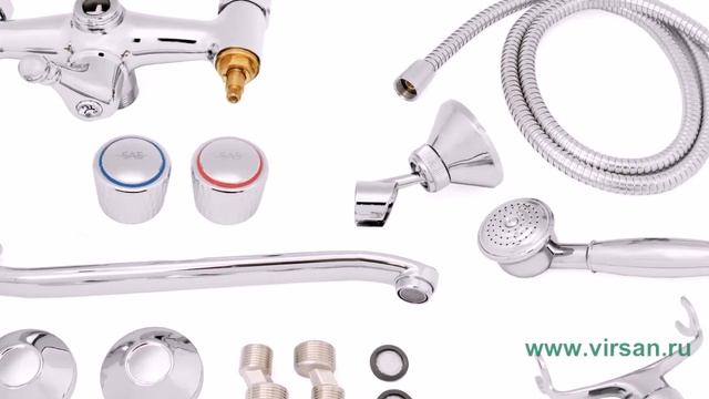 Смеситель в ванную SAS 7003-1S (H555) 1/2" смотреть онлайн