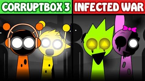 Incredibox 3 Corruptbox Но Sprunki Infected War Mod Все персонажи (Ужас против Хаоса)