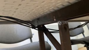 2023-09-03 Просверлил отверстия в столах для проводки кабелей к электронным шахматным доскам.