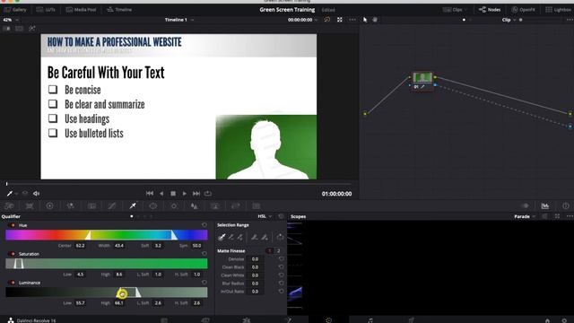 DaVinci Resolve - Creating Green Screen eLearning Videos смотреть онлайн