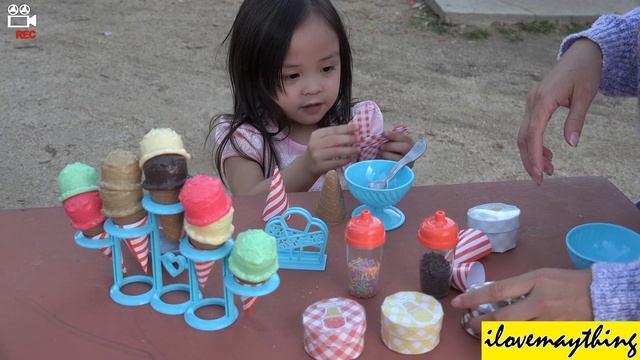 Kitchen Toy Set for Girls: Ice Cream Parlor Toy Set Unboxing & Playtime w/ Maya