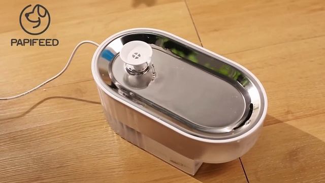 PAPIFEED Cat Water Fountain, 84oz/2.5L Automatic Pet Water Fountain with 304 Stainless Steel смотреть онлайн