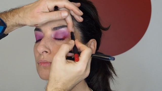 Purple Smokey Eyes and Bold Lips Makeup Tutorial