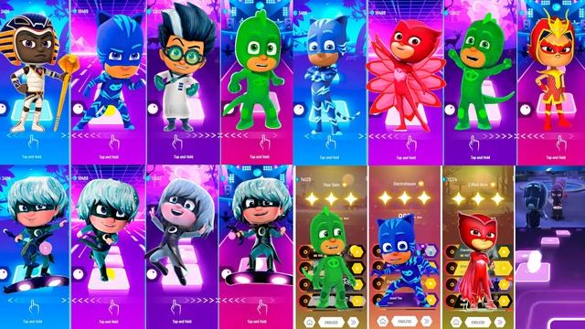 PJ Masks All videos MegaMix - Gekko 🆚 Owlette 🆚 CatBoy 🆚 Dragon Girl 🎶 Tiles Hop EDM Rush смотреть онлайн
