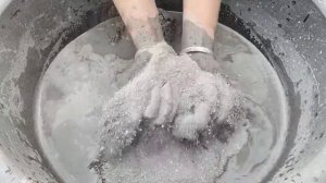 Soft dusty sand cement big balls water crumbling💦💦 ||ASMR||#asasmr