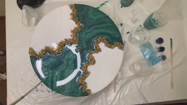 Инструкция по созданию часов из эпоксидной смолы. Набор Аквамарин. Вариант 3 смотреть онлайн