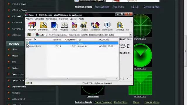 Como colocar skins de radar no cs 1.6 смотреть онлайн