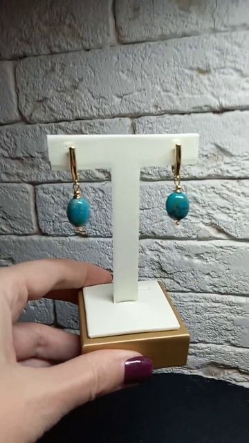 Серьги бирюза #украшения #бижутерия #стильныеукрашения #серьги #бирюза #натуральный_камень #мода смотреть онлайн