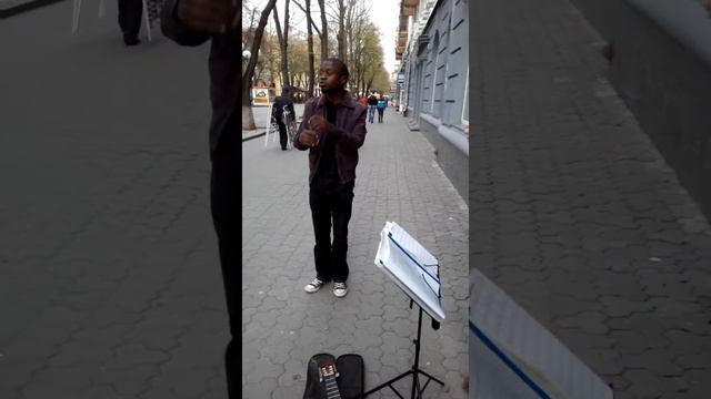 Встретил таких вот уличных музыкантов в Полтаве