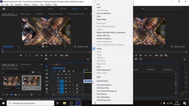 TIMELAPSE - VİDEO HIZLANDIRMA NASIL YAPILIR? PREMIERE PRO (FAST TUTORIAL) смотреть онлайн