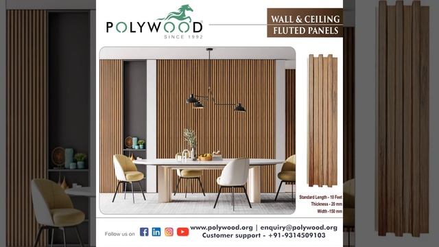 Polywood PVC Wall Fluted Panel смотреть онлайн