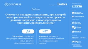Следует ли поощрять тенденцию, при которой корпоративные благотворительные проекты должны напрямую