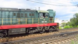 Тепловоз ЧМЭ3Т-7384 резервом, Пермь / Dieselloc ChME3T-7384, Perm'