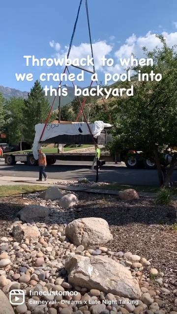 Earlier this year we craned a pool into the backyard of one of our projects. How cool!!! смотреть онлайн