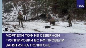 Морпехи ТОФ из Северной группировки ВС РФ провели занятия на полигоне
