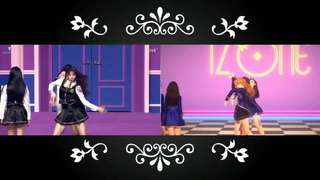 IZ*ONE - D-D-DANCE || Dance Performance Comparetion ( First dance performance vs Universe studio) смотреть онлайн