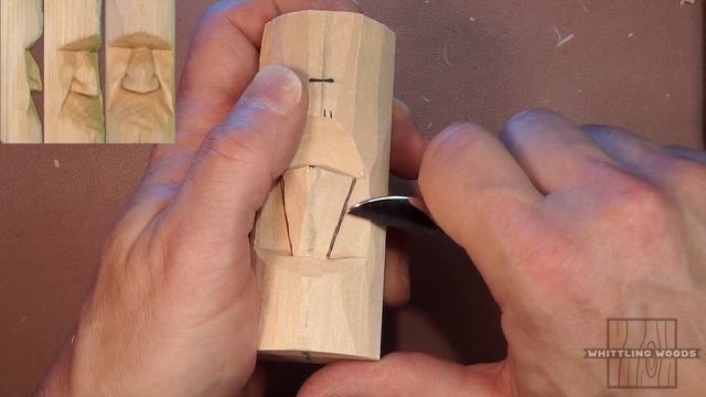How to Whittle the Face for Beginners - Part 1 of 3 (the nose) смотреть онлайн