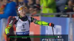 Финиш Дарьи Домрачевой! Гонка преследования. Антхольц