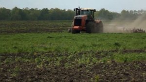 Трактор Buhler Versatile 2375 на культивации...Звук двигателя Cummins.