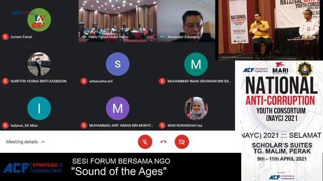 Slot 3 : SESI FORUM BERSAMA NGO - Anti-Corruption Student Force ALUMNI ACF Live Stream смотреть онлайн