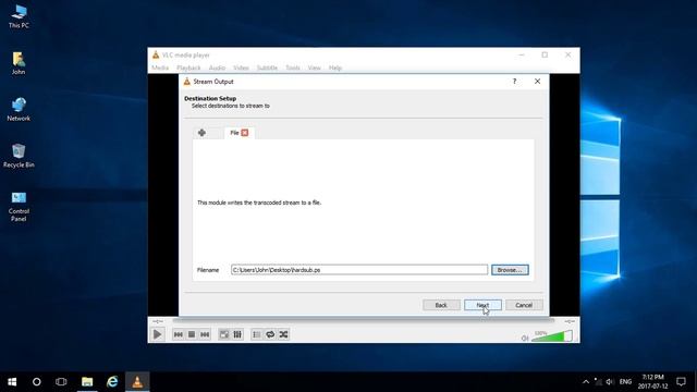 how to hardcode subtitles to a movie using VLC