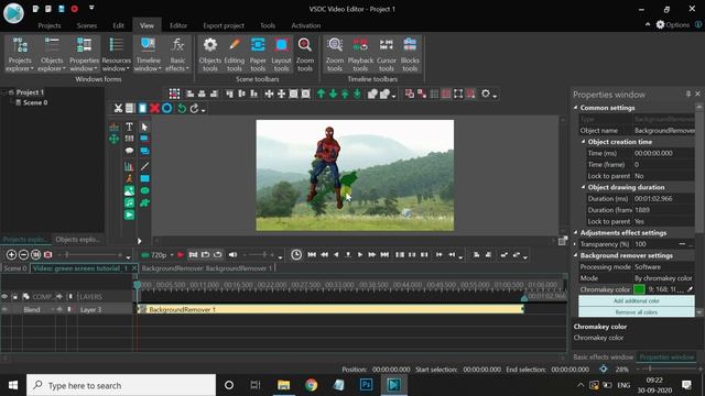 Green Screen Remove | Change Video Background | Chroma Key | VSDC Tutorial in Telugu