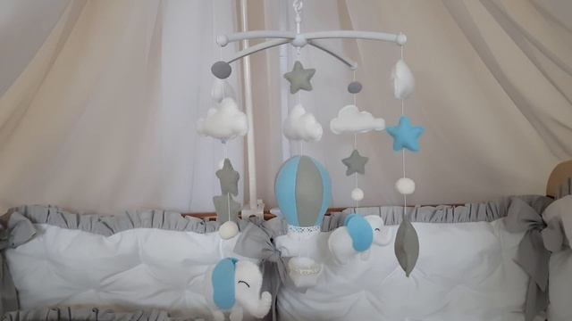 Мобиль-каруселька в детскую кроватку :)Handmade Crib mobile :)