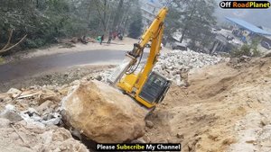 New Komatsu 130 Breaking Big Hard Rock On Hill  | Dozer Working On Danger Hill | Off RoadPlanet