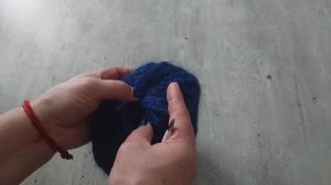 Шапка резинкой -2 x 2/Синий меланж 😇💥❤️/