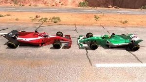 Реалистичные падения автомобиля с обрыва  - Крушения BeamNG Drive#