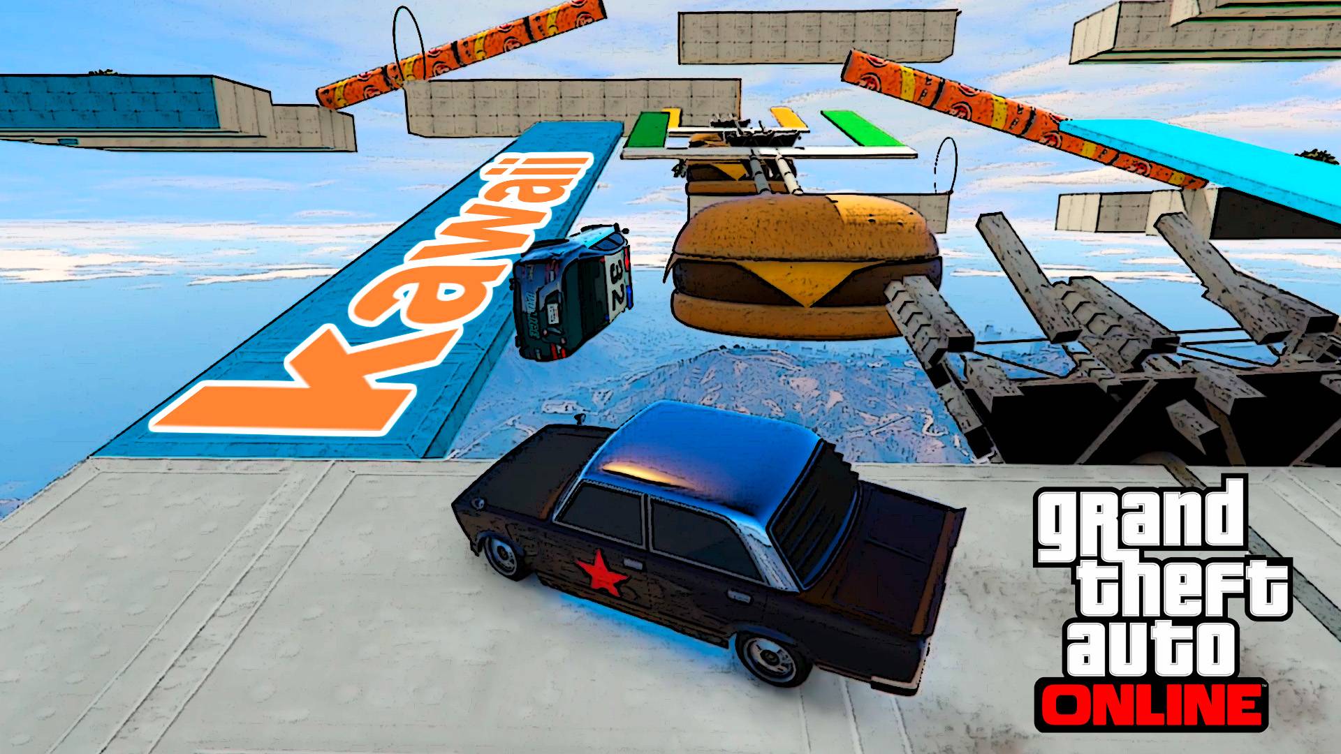 Cheburek vs Police - паркур в GTA V OnLine