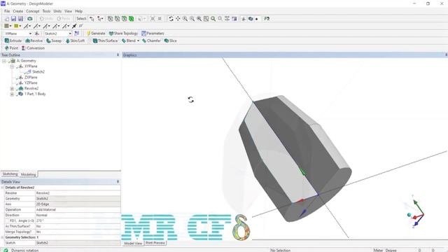 ANSYS Design Modeler Full Free Course, Session 3.6:Revolve