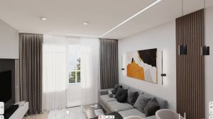 Обзор дизайн проекта 2-х комнатной квартиры с европланировкой в формате 3D тура.