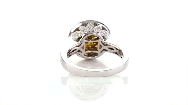 J2514 - House of Brilliance 2.00ct light fancy yellow round brilliant diamond ring смотреть онлайн