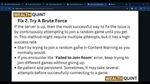 How To Fix Content Warning "Failed To Join Room Game Does Not Exist" Error